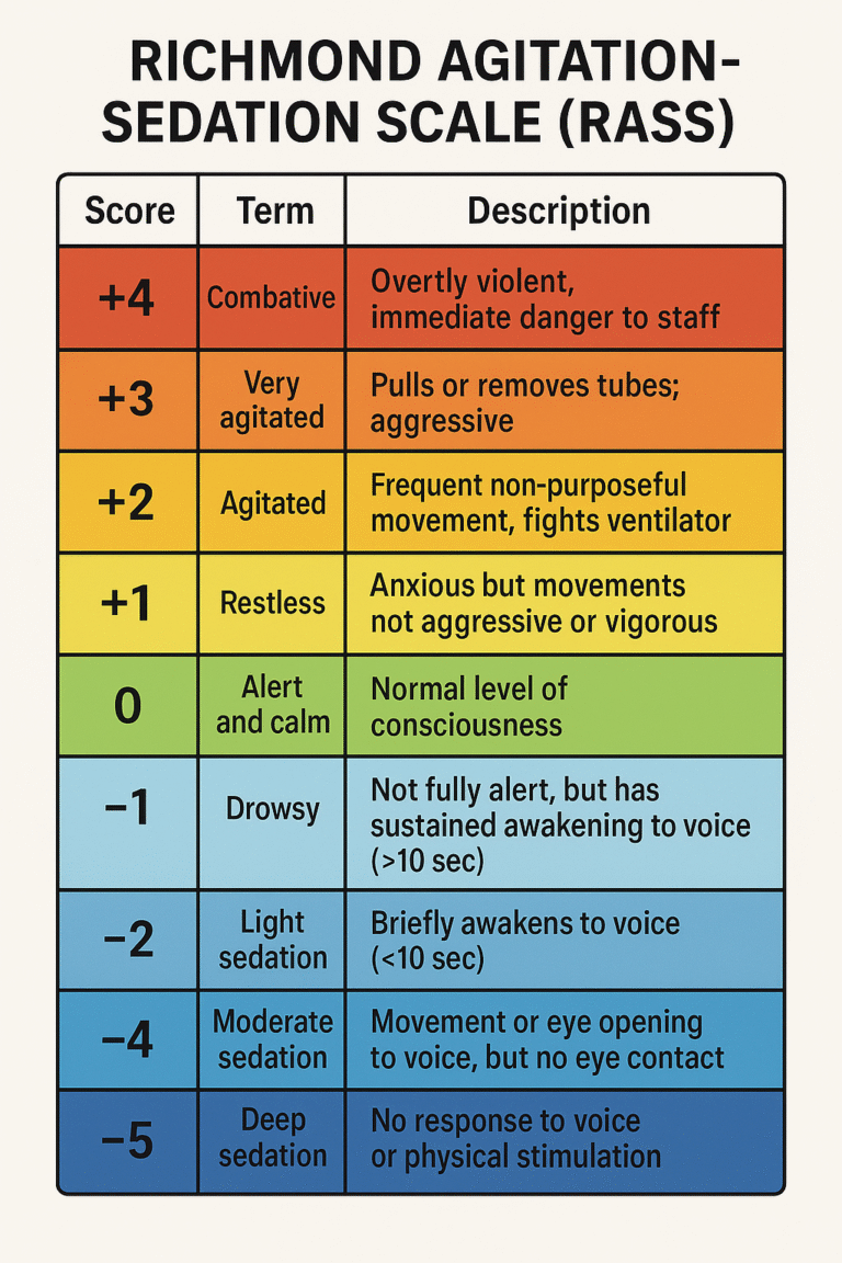 RASS (Richmond Agitation-Sedation Scale) - medcalcu.com