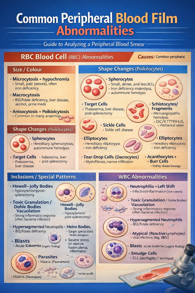 Common Peripheral Blood Film (PBF) Abnormalities - medcalcu.com